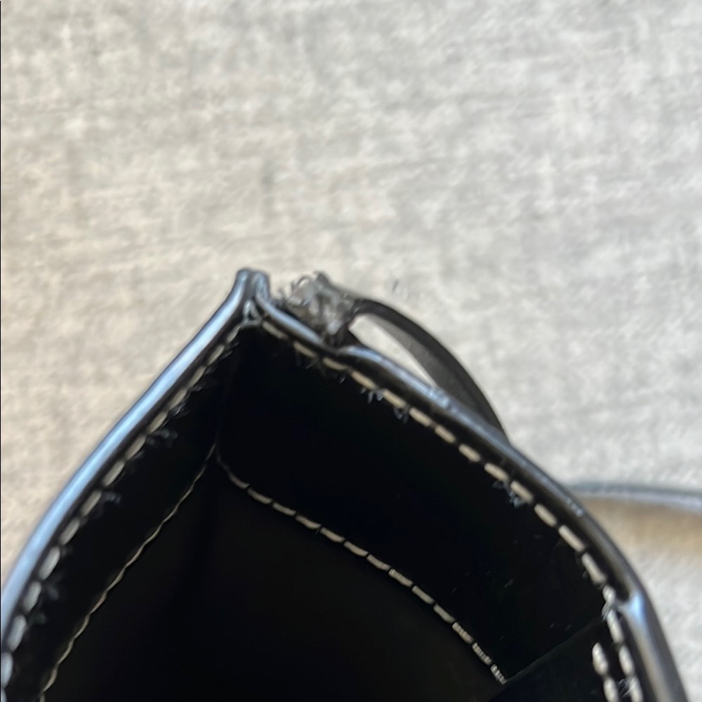 GANNI Black Recycled Leather Phone Bag with Crossbody Strap - Picture 6 of 15